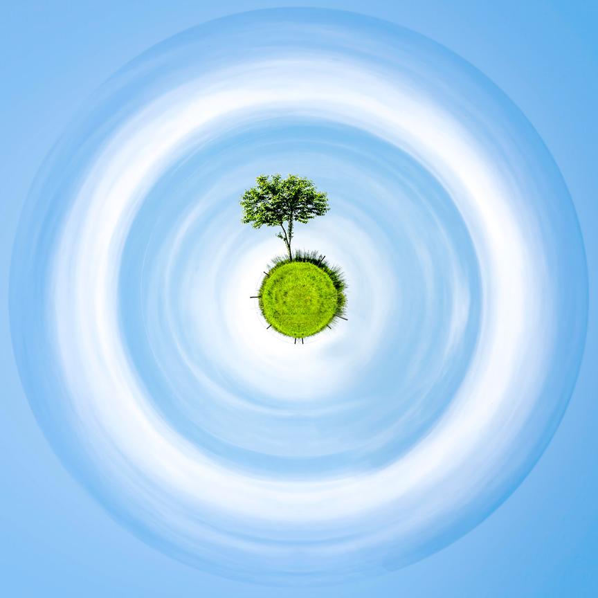 « L’Arbre Solitaire », photographie de la série Planètes Imaginaires de Paul Marnef