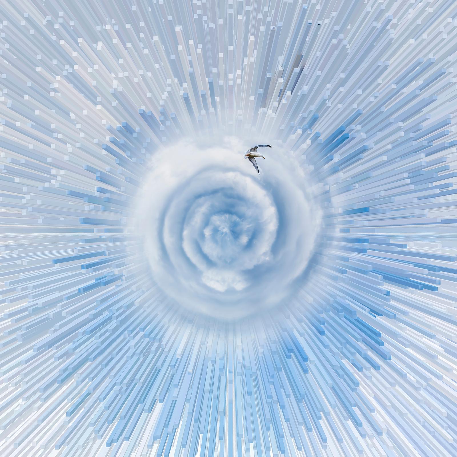 ‘Getting out of the Vortex’, a photograph from Paul Marnef’s ‘Imaginary Planets’ series