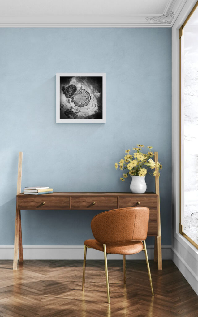 Monochrome Alsatian Sphere – artwork in context