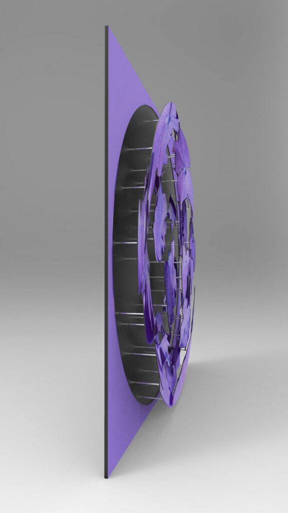 Purple Reverie – 3D Art Photo – artwork in context