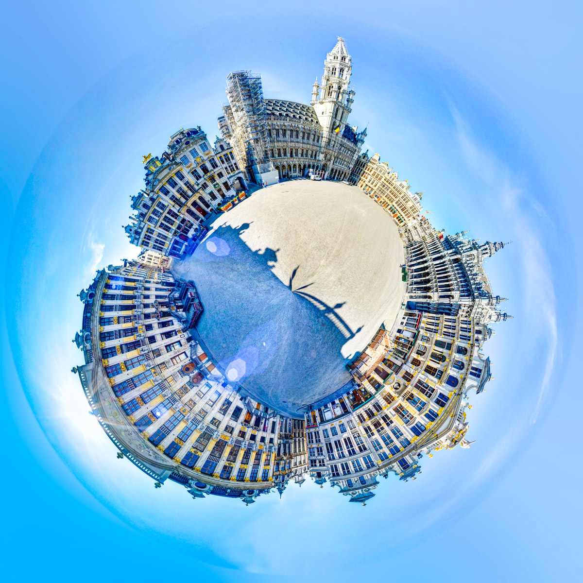 Mini planète de la Grand-Place de Bruxelles — photographie de Paul Marnef